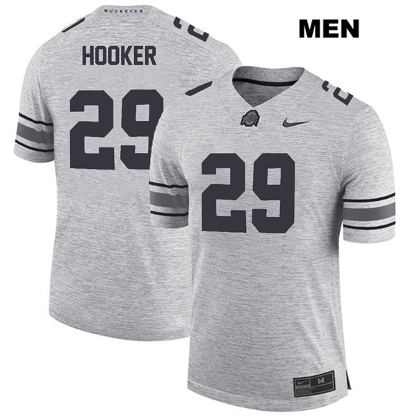 Ohio State Buckeyes Men's Marcus Hooker #29 Gray Authentic Nike College NCAA Stitched Football Jersey FX19T11MA